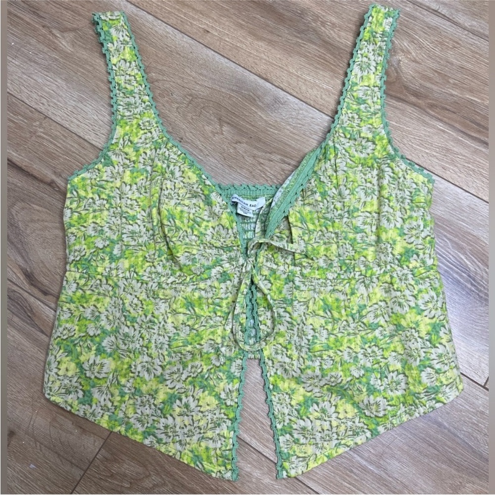 NWOT American Eagle tie up corset top